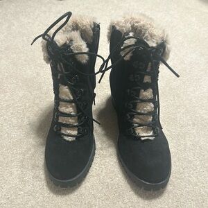 Madden Girl ankle boots.   Faux fur.    Never worn.